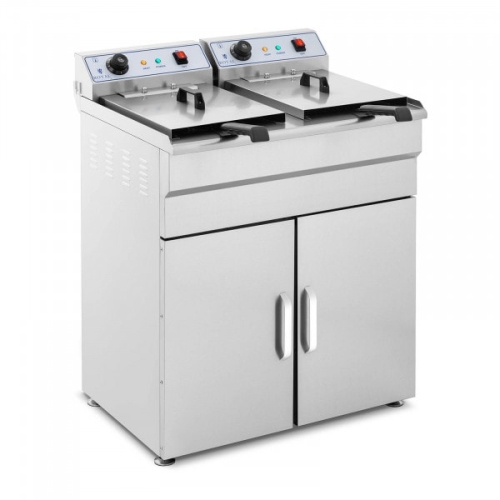 Professionelle Fritteuse mit Schrank 2x6000W